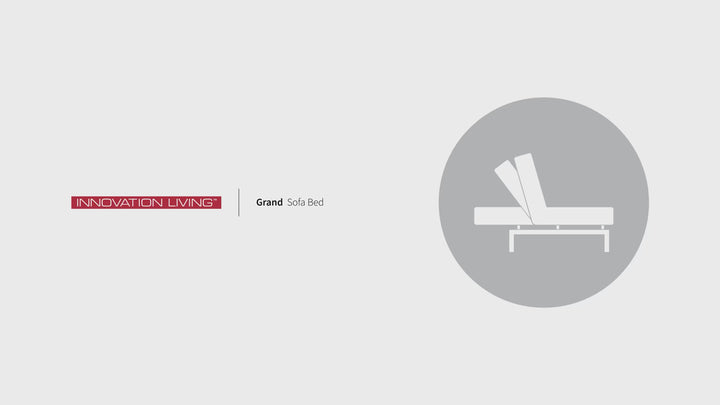 Innovation Living Grand DEL 2-Seater Fabric Sofa Bed with Ottoman-Jennifer Furniture