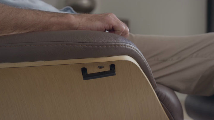 Fjords Falcon Swivel Manual Recliner Chair with Footstool