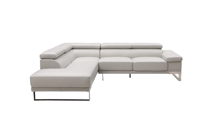 Gio Italia Baxter Leather Sectional Sofa with RHF / LHF Chaise