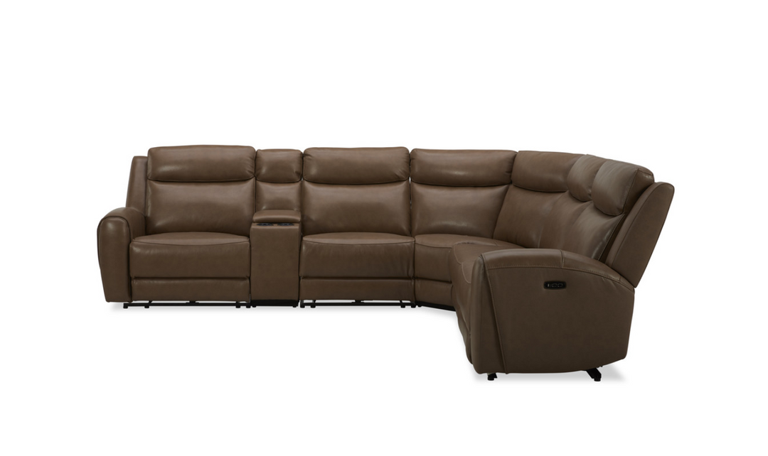 Gio Italia Wonder Wonder 6 Piece Leather Sectional Recliner-Jennifer Furniture