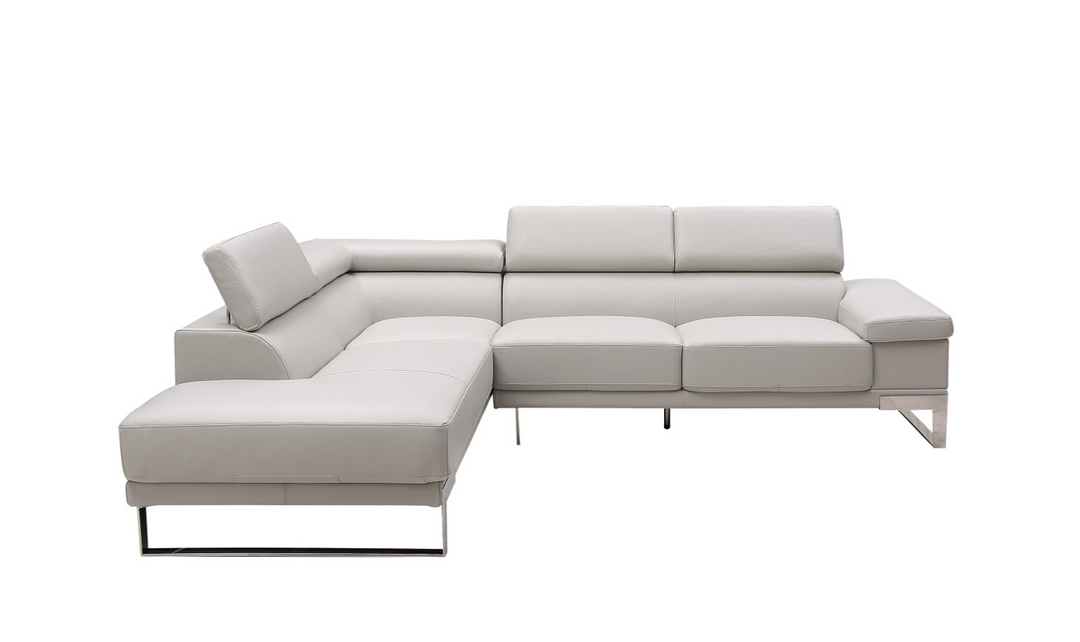 Gio Italia Baxter Leather Sectional Sofa with RHF / LHF Chaise