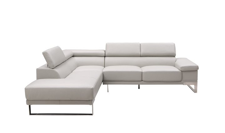 Gio Italia Baxter Leather Sectional Sofa with RHF / LHF Chaise
