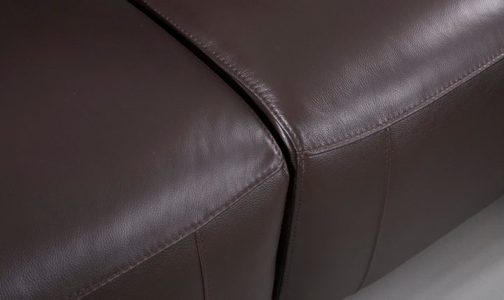 Gio Italia Leather Left-Hand Facing Recliner Sectional Sofa in Brown-Jennifer Furniture