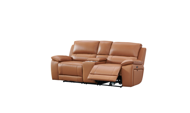 Gio Italia Living Room Set Hailey Adobe Leather Power Recliner Sofa-Jennifer Furniture