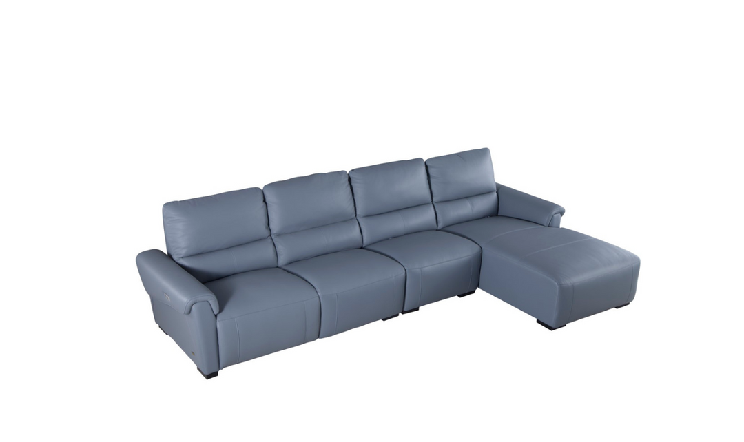 Gio Italia Aqua LHF Leather Recliner Sectional Sofa-Jennifer Furniture