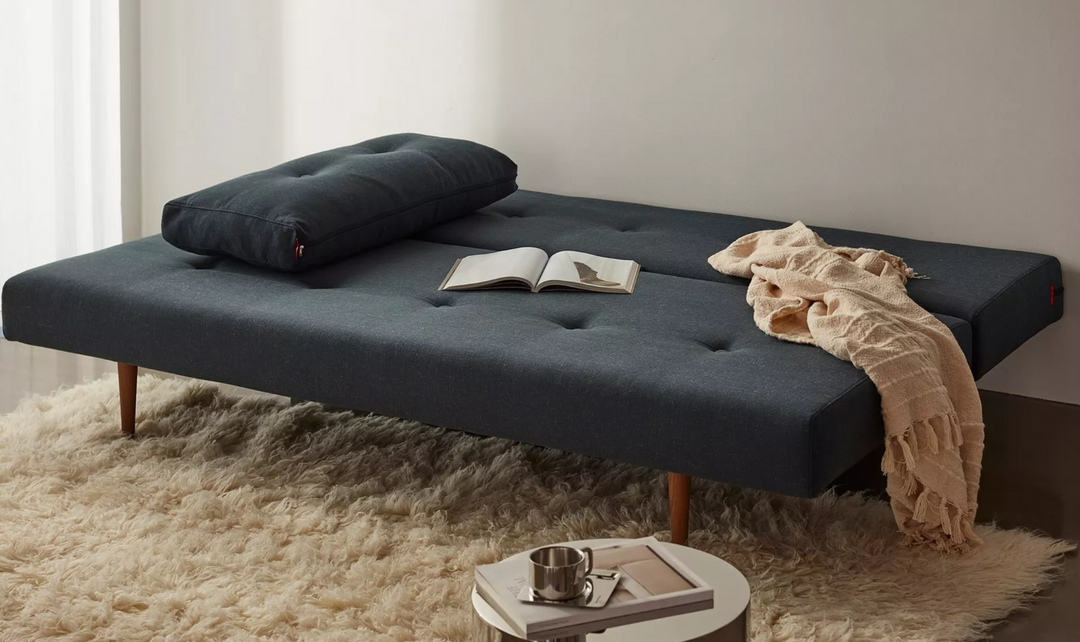 Innovation Living Recast Dark Styletto 2-Seater Fabric Sofa Bed-Jennifer Furniture