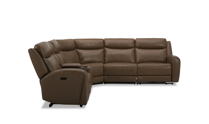 Gio Italia Wonder Wonder 6 Piece Leather Sectional Recliner-Jennifer Furniture