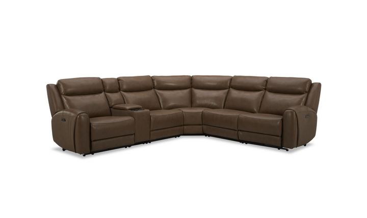 Gio Italia Wonder Wonder 6 Piece Leather Sectional Recliner-Jennifer Furniture