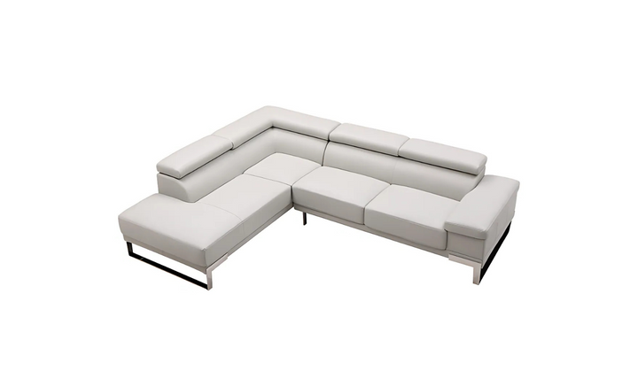 Gio Italia Baxter Leather Sectional Sofa with RHF / LHF Chaise