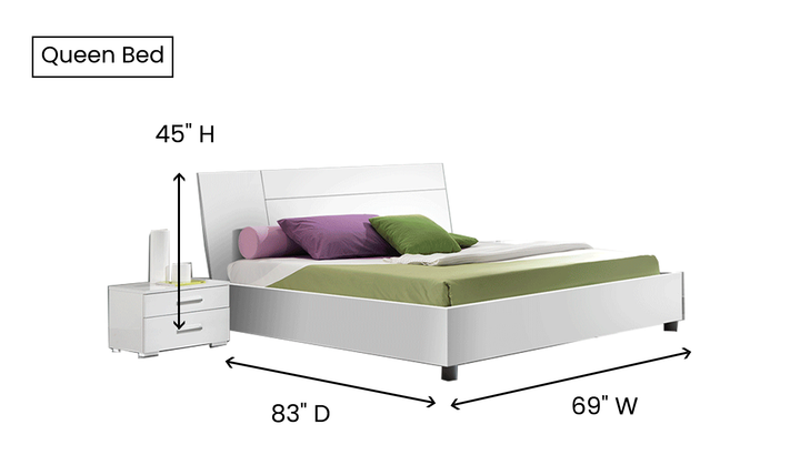 ESF Italia Panarea White Bedroom Set With Momo Cases