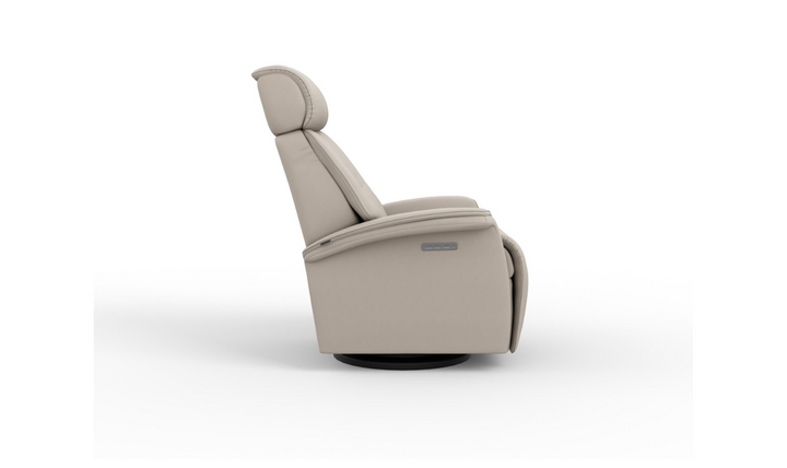 Fjords Rome Swivel Glider Leather Motorized Power Recliner Chair in Two Sizes-Jennifer Furniture