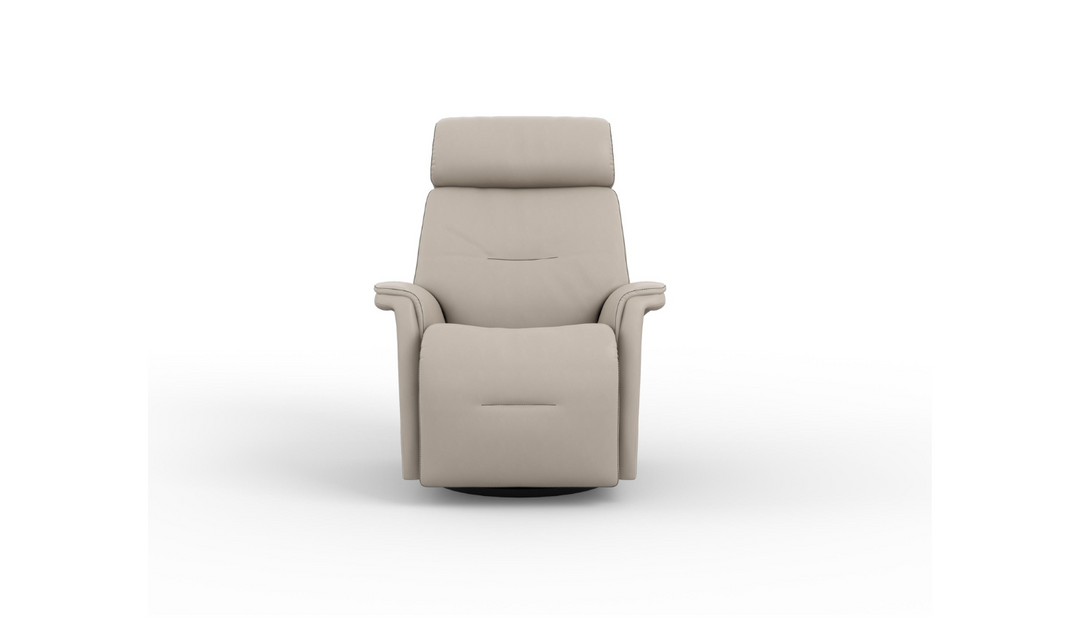 Fjords Rome Swivel Glider Leather Motorized Power Recliner Chair in Two Sizes-Jennifer Furniture