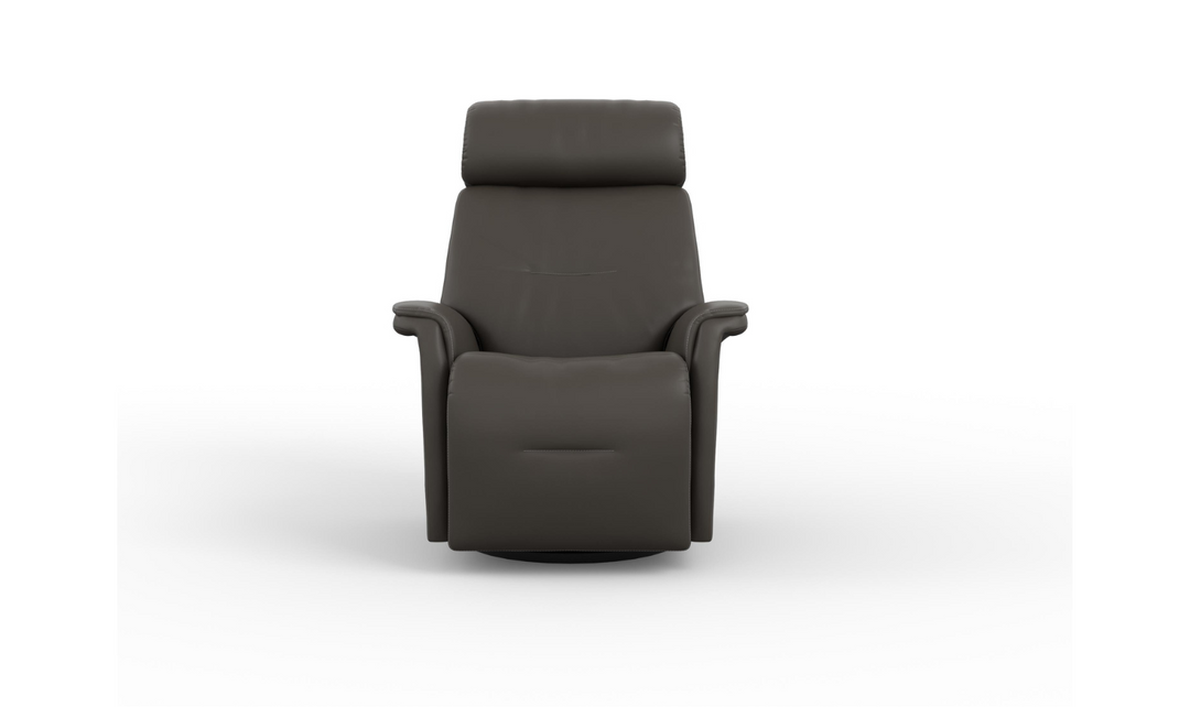 Fjords Rome Swivel Glider Leather Motorized Power Recliner Chair in Two Sizes-Jennifer Furniture