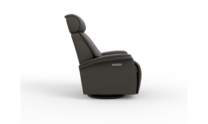 Fjords Rome Swivel Glider Leather Motorized Power Recliner Chair in Two Sizes-Jennifer Furniture