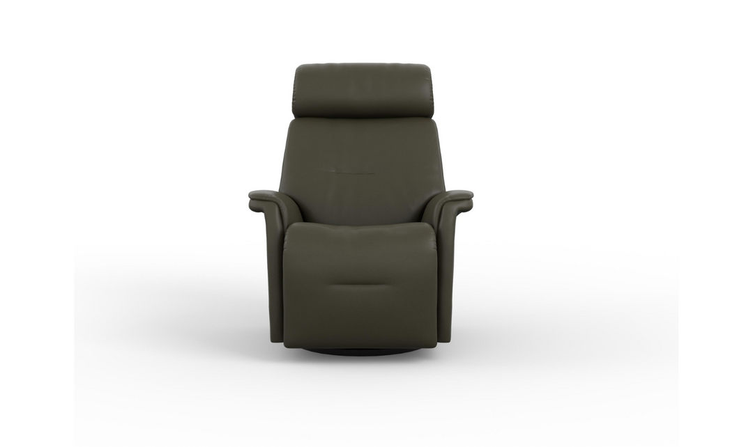 Fjords Rome Swivel Glider Leather Motorized Power Recliner Chair in Two Sizes-Jennifer Furniture
