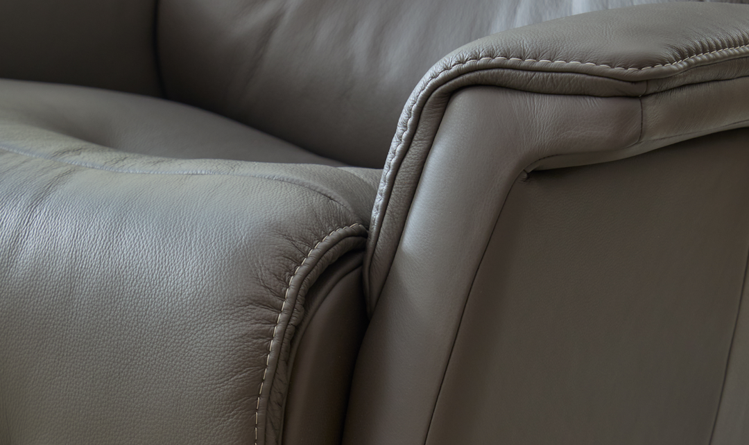 Fjords Rome Swivel Glider Leather Motorized Power Recliner Chair in Two Sizes-Jennifer Furniture