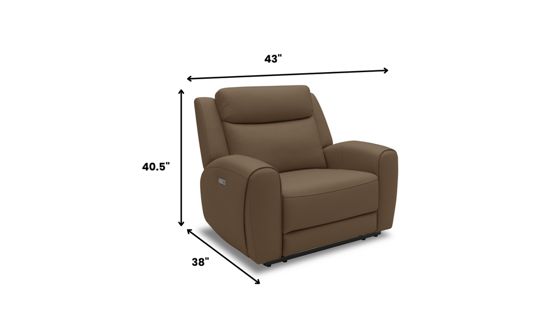 Gio Italia  Wonder Leather Power Recliner Chair-Jennifer Furniture