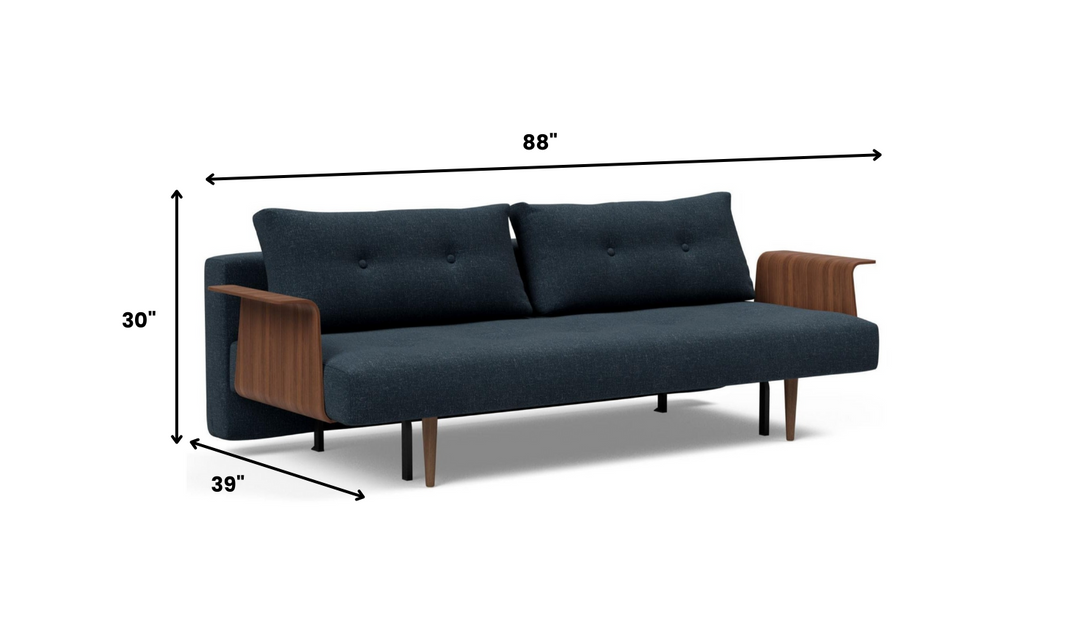 Innovation Living Recast Dark Styletto 2-Seater Fabric Sofa Bed-Jennifer Furniture