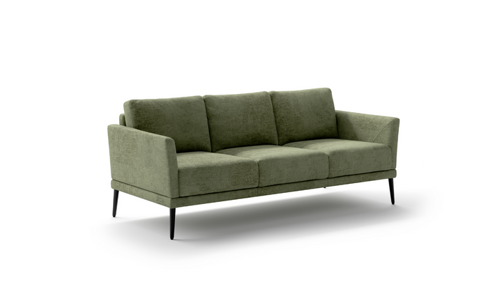 Luonto Viola 3-Seater Fabric Sofa with Wooden base-Jennifer Furniture