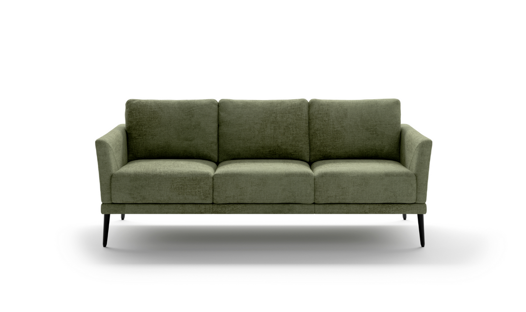 Luonto Viola 3-Seater Fabric Sofa with Wooden base-Jennifer Furniture