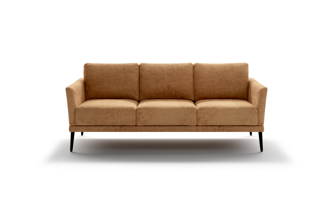 Luonto Viola 3-Seater Fabric Sofa with Wooden base-Jennifer Furniture