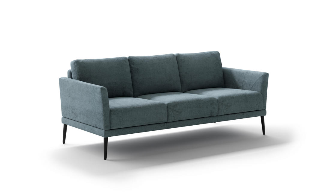 Luonto Viola 3-Seater Fabric Sofa with Wooden base-Jennifer Furniture