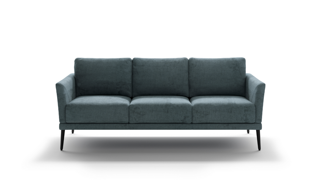 Luonto Viola 3-Seater Fabric Sofa with Wooden base-Jennifer Furniture