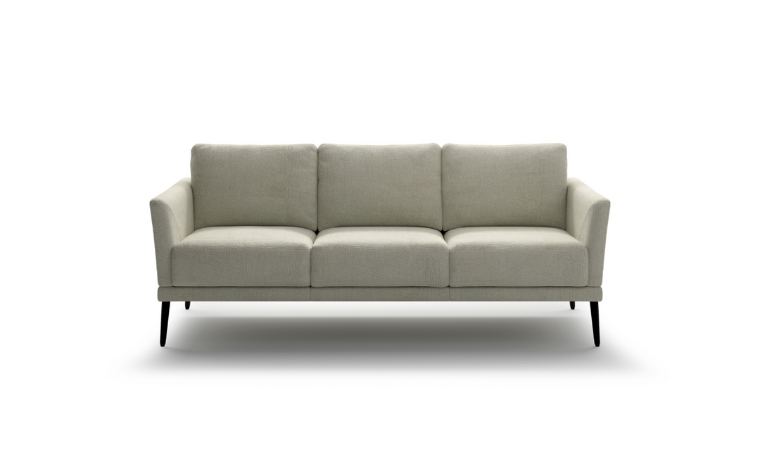 Luonto Viola 3-Seater Fabric Sofa with Wooden base-Jennifer Furniture