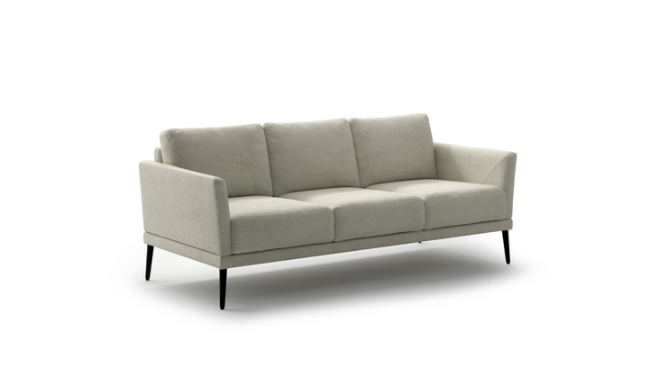 Luonto Viola 3-Seater Fabric Sofa with Wooden base-Jennifer Furniture
