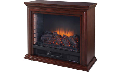 Dawson 32” Mobile Infrared Electric Fireplace in Cherry-Fireplaces-Jennifer Furniture