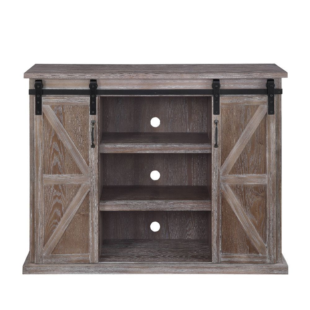 ACME Orabella Wooden Farmhouse TV Stand in Brown