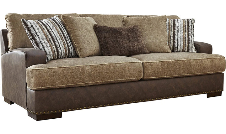 Modern Heritage Alesbury 2 Pieces Leather Living Room Set in Brown