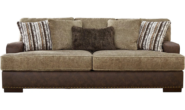 Modern Heritage Alesbury 2 Pieces Leather Living Room Set in Brown