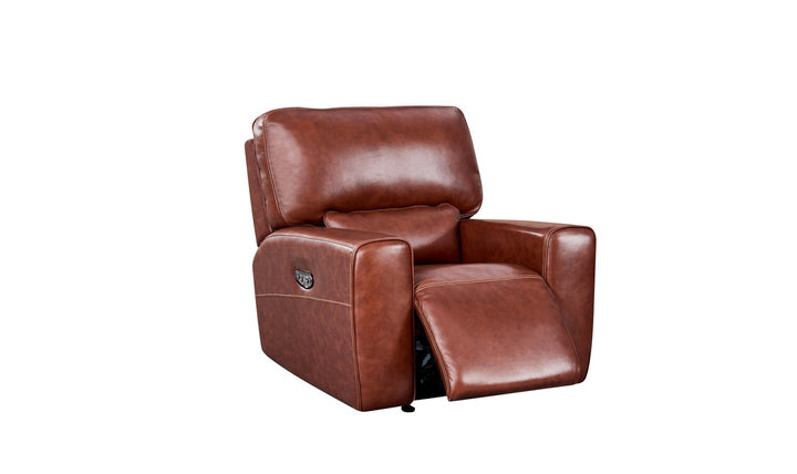 Leather Italia Broadway Power Reclining Living Room Set in Brown-Jennifer Furniture