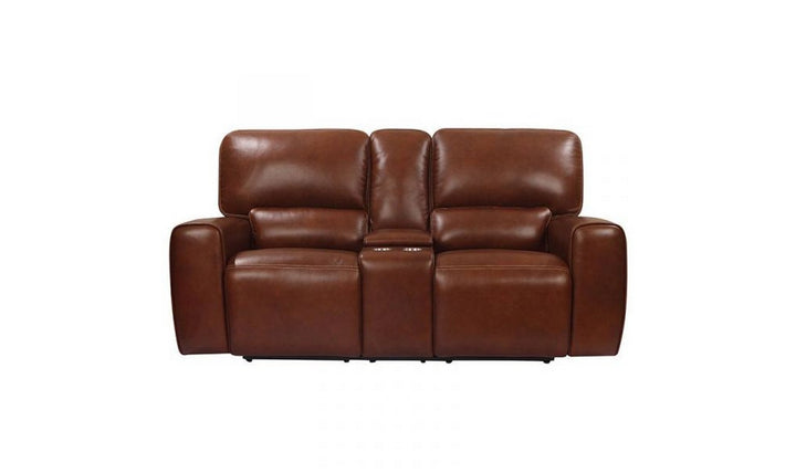 Leather Italia Broadway Power Reclining Living Room Set in Brown-Jennifer Furniture