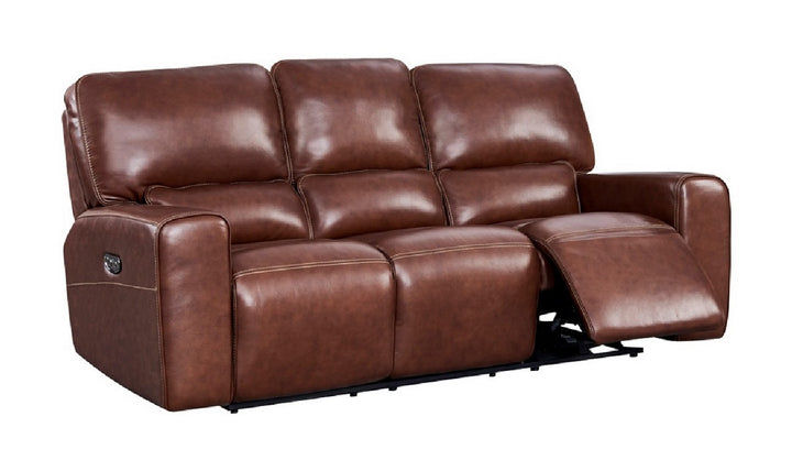 Leather Italia Broadway Power Reclining Living Room Set in Brown-Jennifer Furniture