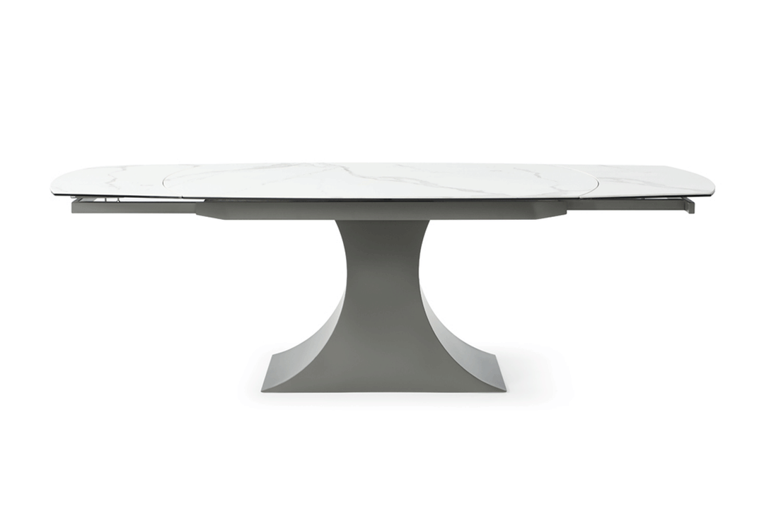 ESF Italia Audrina Rectangular Ceramic Top Dining Table in Gray