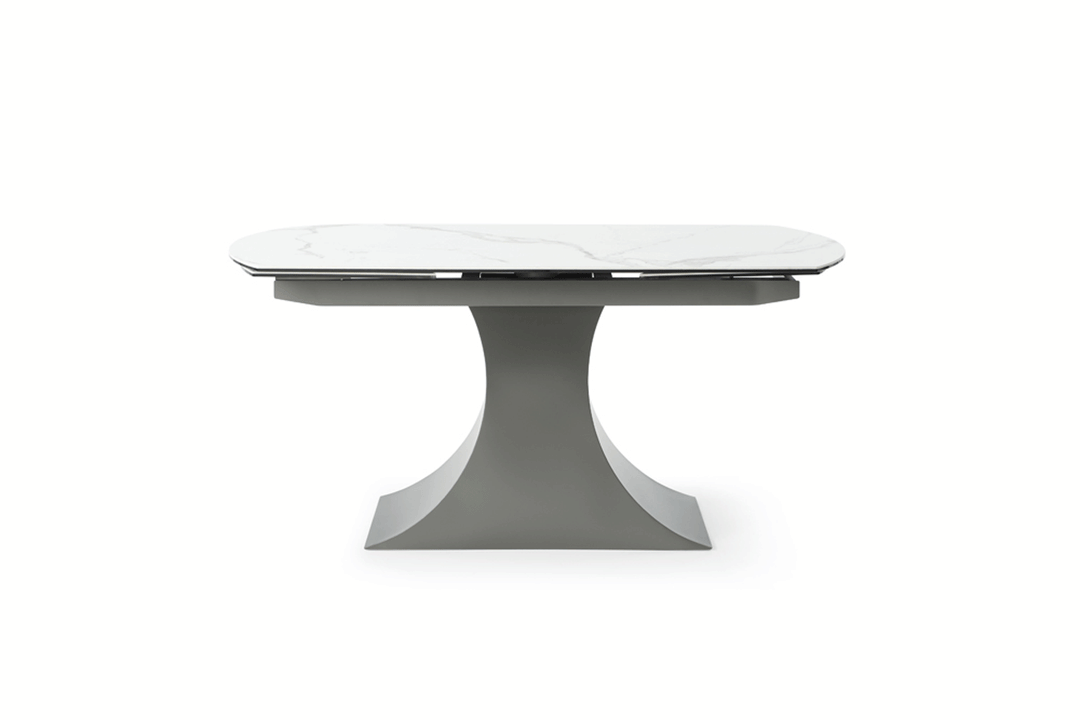 ESF Italia Audrina Rectangular Ceramic Top Dining Table in Gray