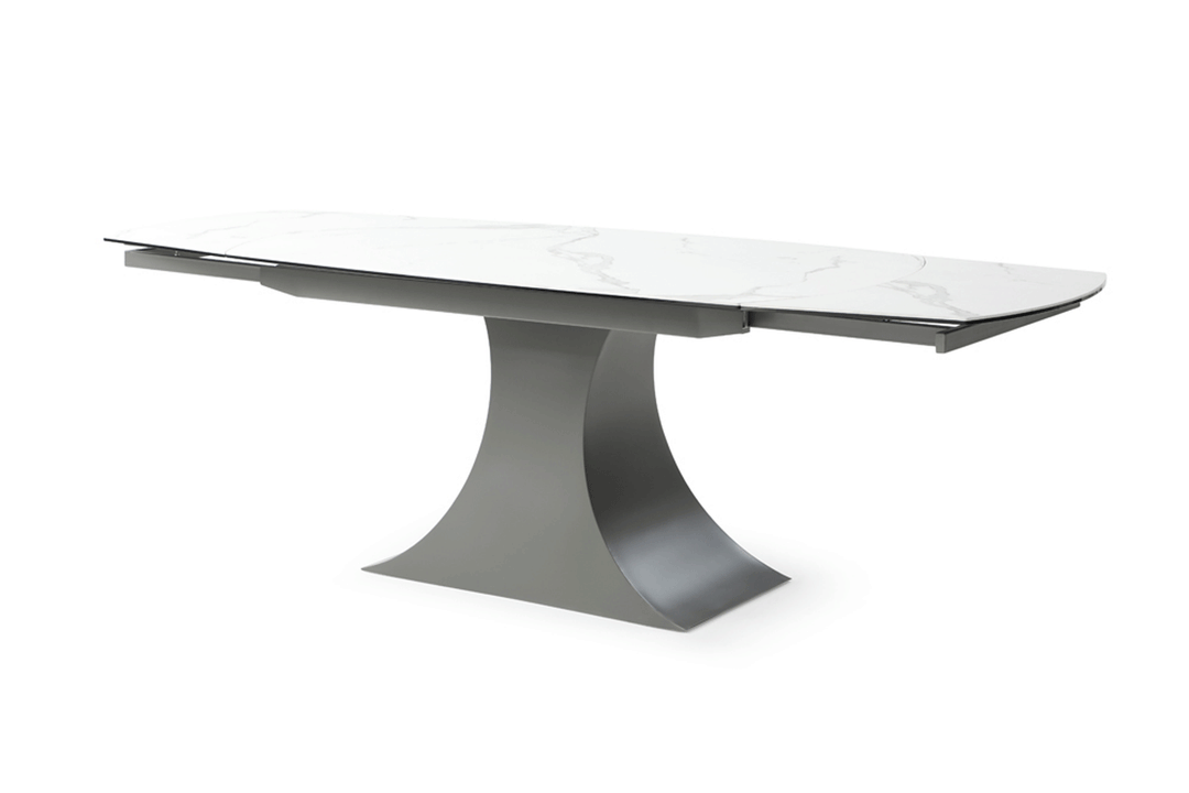 ESF Italia Audrina Rectangular Ceramic Top Dining Table in Gray