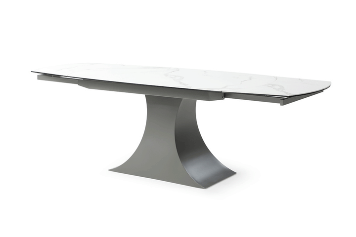 ESF Italia Audrina Rectangular Ceramic Top Dining Table in Gray