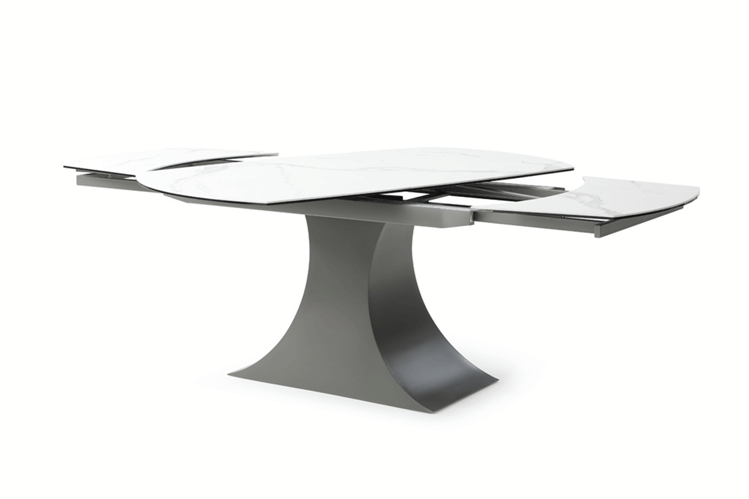 ESF Italia Audrina Rectangular Ceramic Top Dining Table in Gray