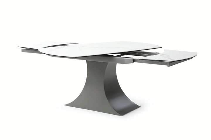ESF Italia Audrina Rectangular Ceramic Top Dining Table in Gray
