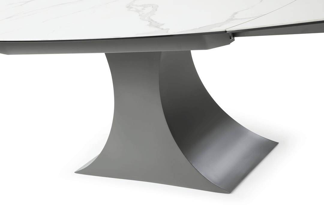 ESF Italia Audrina Rectangular Ceramic Top Dining Table in Gray