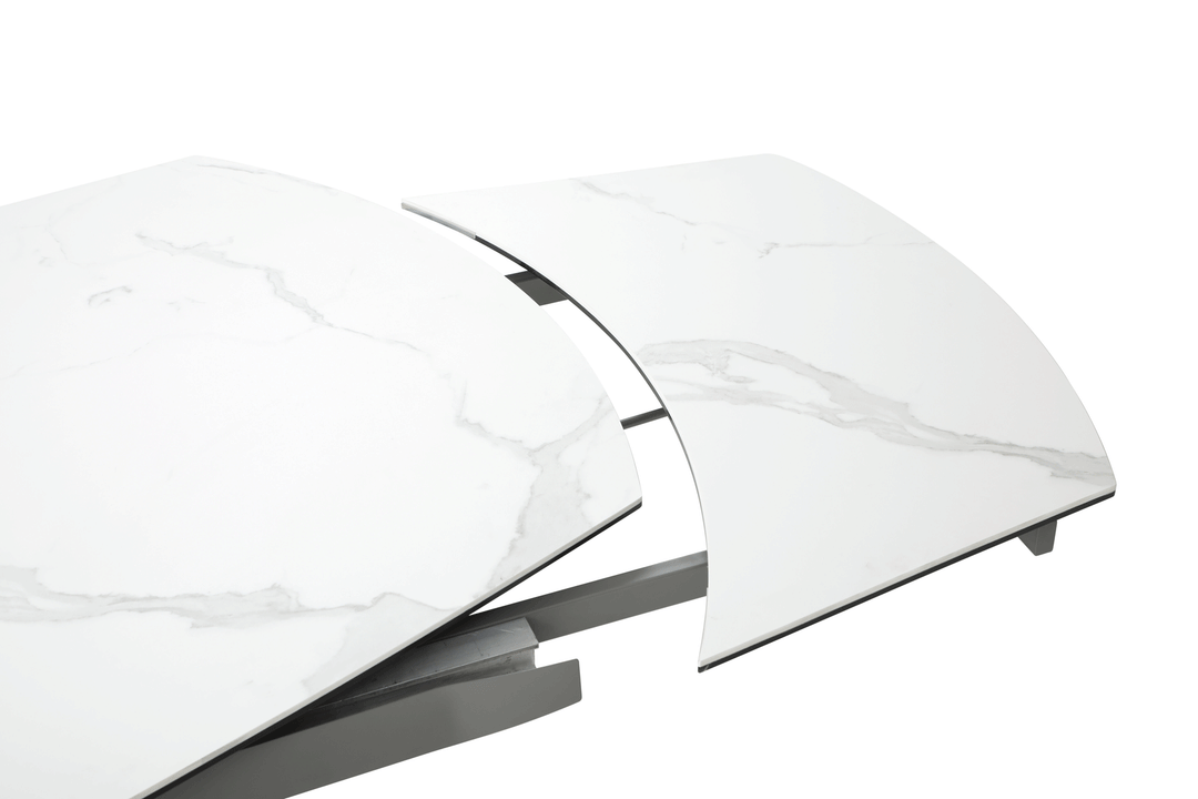 ESF Italia Audrina Rectangular Ceramic Top Dining Table in Gray