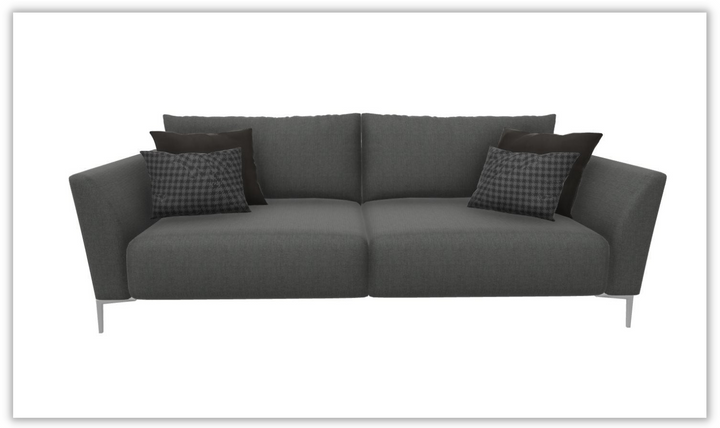 Enza Home Gravity Plus Fabric Living Room Sofa + 4 Throw Pillows