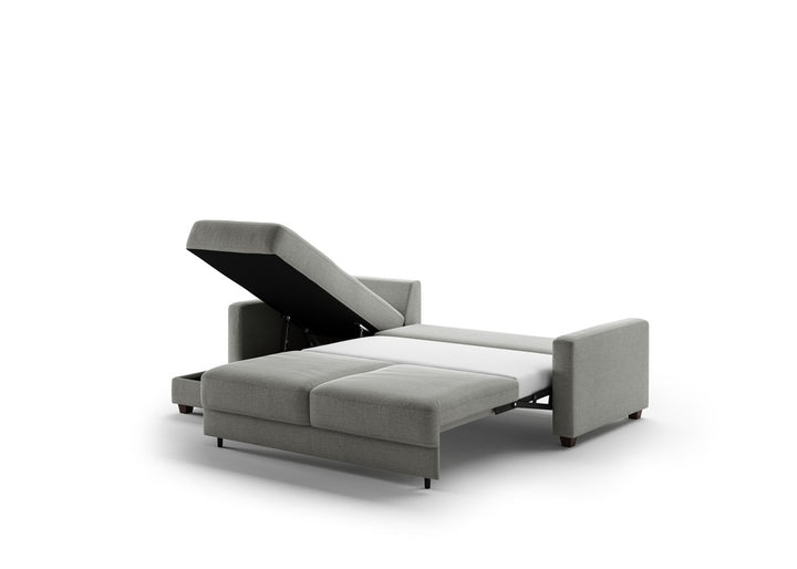 Luonto Hampton L-Shaped Fabric Sectional Sofa Sleeper with Reversible Chaise-Jennifer Furniture