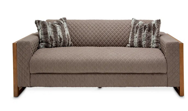 AICO Hudson Ferry 2-Seater Fabric Sofa in Driftwood Finish