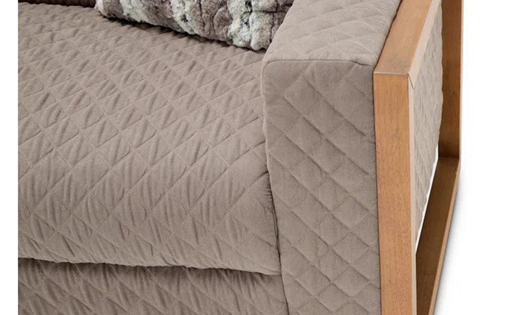 AICO Hudson Ferry 2-Seater Fabric Sofa in Driftwood Finish