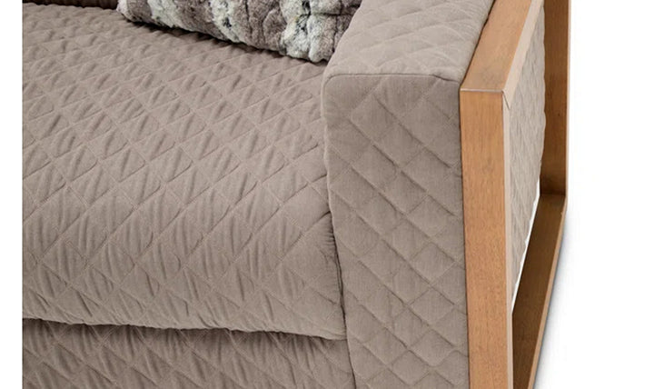 AICO Hudson Ferry 2-Seater Fabric Sofa in Driftwood Finish