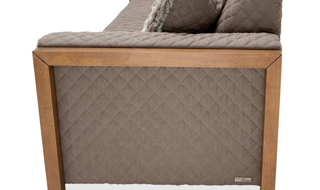 AICO Hudson Ferry 2-Seater Fabric Sofa in Driftwood Finish